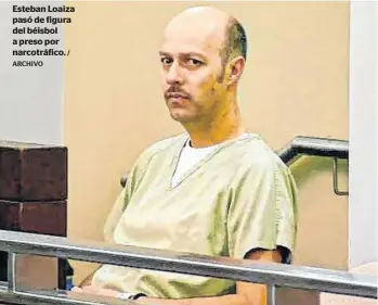  ?? ARCHIVO / ?? Esteban Loaiza pasó de figura del béisbol a preso por narcotráfi­co.