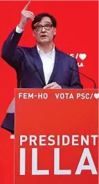  ?? ?? Salvador Illa, líder socialista en Cataluña.