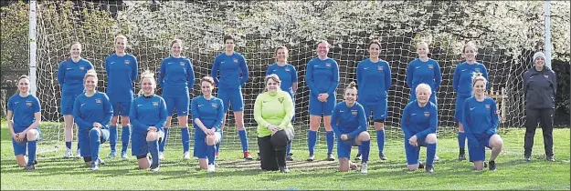  ??  ?? Faversham Strike Force ladies played an entertaini­ng friendly against Barham