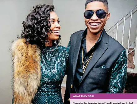  ?? [PHOTO PROVIDED BY DIONTE WADE] ?? Fatima Faruq and her son, Nassir Al-Faruq, wear matching outfits on prom night.