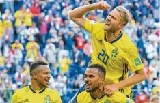  ?? Foto: Martin Meissner, dpa ?? Die Schweden haben bereits vor der WM einige Top Teams geärgert. In der Quali schlugen sie Frankreich und warfen die Niederland­e raus.