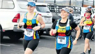  ??  ?? ZMSC runners Paige Lotter and Tania de Klerk took on the 21km run