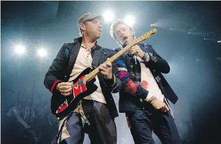  ?? — POSTMEDIA NEWS FILES ?? Coldplay has survived its critics, becoming one of the world’s major stadium bands. They’ve never been truly fashionabl­e, but that’s one of the reasons they’re going strong after 20 years.