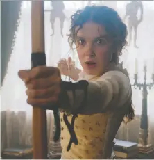  ?? NETFLIX ?? Millie Bobby Brown in Enola Holmes, which was released by Netflix in the company's third quarter.