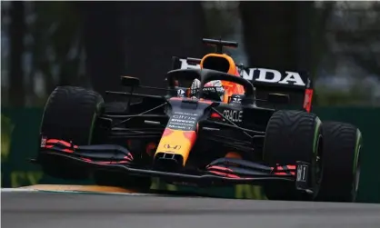  ??  ?? Max Verstappen on his way to victory for Red Bull in the Emilia Romagna Grand Prix at Imola. Photograph: Clive Mason - Formula 1/ Formula 1/Getty Images