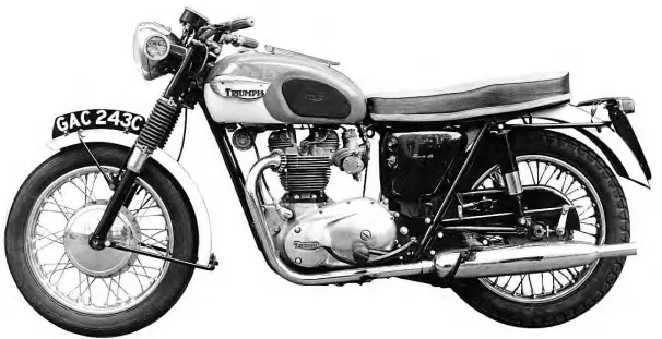  ??  ?? The 1966 unit-constructi­on Triumph Bonneville was a superb all-round machine that inspired confidence with its handling, accelerati­on and braking.