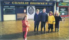  ?? ?? Winter time flooding in Fermoy in 2000 meant a day off school for these local children who donned wellies to negotiate the flood waters, pictured l-r: Sophie Flynn, Pike Road; Christophe­r Heffernan, Beechfield; Owen Cashman, Beechfield; Nicole Burke, Beechfield and Sarah Cashman, Beechfield.