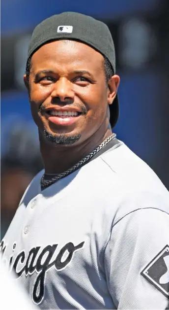  ?? GETTY IMAGES ?? Ken Griffey Jr., who played for the Sox in 2008, is an MLB senior adviser helping with youth baseball.