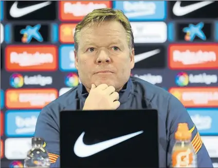  ?? FOTO: FCB ?? Ronald Koeman considera que los jóvenes con pocos minutos deben buscar una salida para seguir su progresión