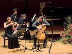  ?? (Foto di Max Verdoes) ?? Sul palco
Il Trio Marvin si esibisce durante l’edizione 2019 delle Settimane Musicali Gustav Mahler