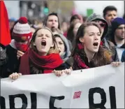  ?? DARIO AYALA
THE GAZETTE ?? Students protest in Montreal Wednesday: are negotiatio­ns a no-win propositio­n for both sides?