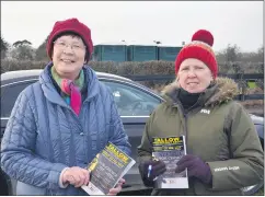  ?? (Pic: John Ahern) ?? Mary Mulcahy and Catherine O’Brien, who were part of a very large crowd at last Sunday’s Tallow Point-to-Points.