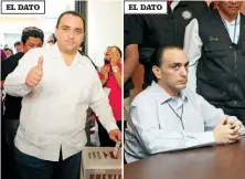  ??  ?? Es evidente la mala condición física del ex gobernador Borge, antes de su regreso a México se le vio muy delgado y demacrado. EL DATO EL DATO