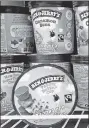  ??  ?? Ben & Jerry’s ice cream.