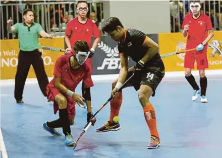  ??  ?? Amirol Aideed Arshad (second from right) seen here in action during the KL2017 Sea Games, is bent on doing well for Malaysia at the Asia Cup.