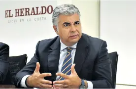  ?? LUIS RODRÍGUEZ ?? Antonio Ruiz Sánchez, presidente de Inassa, durante su visita EL HERALDO.