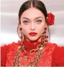  ??  ?? Labios rojos. La propuesta de Dolce &amp; Gabbana.