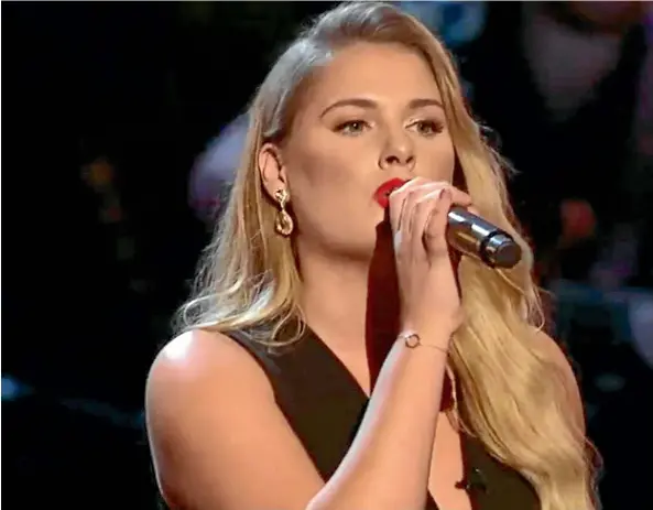  ?? SUPPLIED ?? Marlboroug­h woman Eden Kavanagh made it to the blind auditions of the UK Voice.