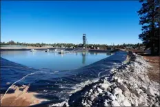  ?? ROSS D. FRANKLIN — THE ASSOCIATED PRESS ?? A pond at the Energy Fuels Inc. uranium Pinyon Plain Mine is shown on Wednesday, Jan. 31, 2024, near Tusayan,
Ariz. The largest uranium producer in the United States is ramping up work just south of Grand Canyon National Park on a long-contested project that largely has sat dormant since the 1980s.