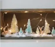  ??  ?? A wooden drawer or small gift or shadow box can be upcycled to house a diorama.