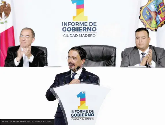  ??  ?? ANDRES ZORRILLA RINDIENDO SU PRIMER INFORME