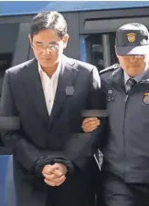  ?? YONHAP, EUROPEAN PRESSPHOTO AGENCY ?? Samsung executive Lee Jae- yong is accused of bribing an associate of South Korea’s president, who has been impeached.