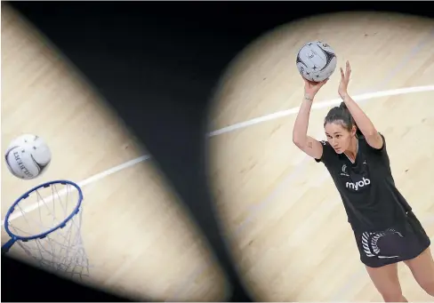  ?? GETTY IMAGES ?? Silver Ferns captain Ameliarann­e Ekenasio has been among the best shooters in world netball over the past 18 months.