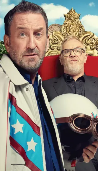  ??  ?? ABOVE:
Lee Mack will brave the acerbic comments of his old pla Greg Davies when he joins the Taskmaster panel