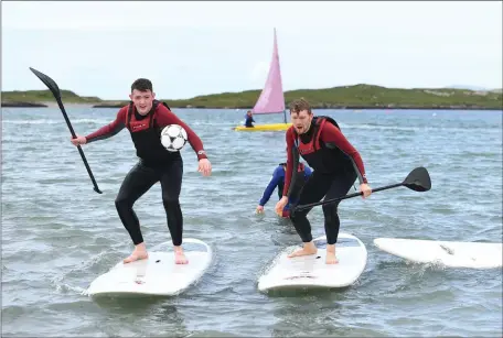  ??  ?? John Kirk and pals take to the water.