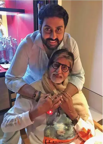  ?? Amitabh Bachchan and son Abhishek Bachchan. ??