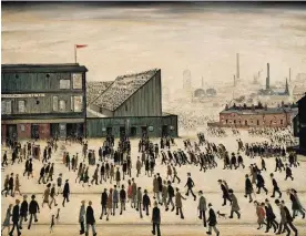  ?? ?? The beautiful game … LS Lowry’s Going to the Match, 1953. Photograph: PA