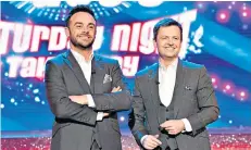  ??  ?? Unthinkabl­e: Declan Donnelly will present without Ant McPartlin on Saturday night