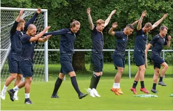  ?? Foto: Horst Hörger ?? Die Spieler des SSV Ulm 1846 Fußball haben noch einiges an Arbeit vor sich. Ihr Trainer Holger Bachthaler hat beim Sieg gegen Mannheim noch ein paar Mängel ausgemacht.