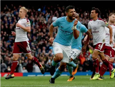  ?? — Reuters ?? Manchester City striker Sergio Aguero needs just one goal to become club’s all-time highest scorer.