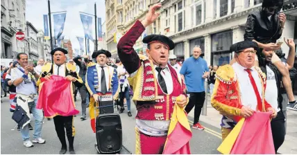  ?? ROB BROWNE ?? Fans in Cardiff for the Champions League final last year – their spending added £45m to the local economy