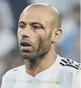  ??  ?? 0 Javier Mascherano: Bloodied.