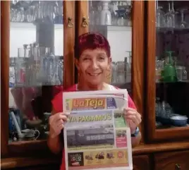  ?? CORTESÍA ?? Doña Leda Orozco es una fiel lectora a La Teja.