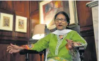  ?? Picture: AFP ?? WILL BE MISSED: Pakistani human rights activist and Supreme Court lawyer Asma Jahangir gestures during a Lahore interview. Jahangir died on Sunday a family member said, which was followed by an outpouring of grief from the UN and marginalis­ed...