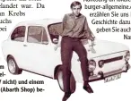  ??  ?? Dieses Bild zeigt Leser Günter Friemel aus Kö nigsbrunn mit seinem 850er Fiat, der mit Opel Felgen (gefiel dem TÜV nicht) und einem Frontschil­d aus Meran (Abarth Shop) be stückt war.