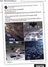  ??  ?? Kolase foto dan video yang dibagikan akun Facebook Dini Chairudin berasal dari film berjudul Pandemic. Bukan kondisi penanganan korban Covid-19 di Italia.