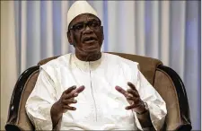  ?? XAUME OLLEROS / BLOOMBERG ?? Mali President Ibrahim Boubacar Keita warns of the potential for more widespread instabilit­y resulting from conflict in and around Mali.