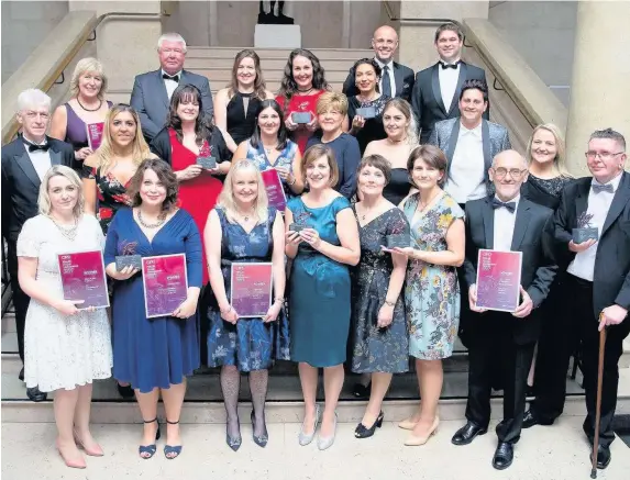  ??  ?? > The winners of the Wales People Management Awards 2017 from the Chartered Institute of Personnel and Developmen­t (CIPD)