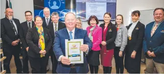  ?? ?? South Burnett Regional Council finance team and councillor­s at the adoption of the 202223 budget, July 8, 2022. Picture: Dominic Elsome