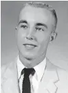  ??  ?? Gerald Jaquith's senior picture, Waynoka High School, 1959. Jaquith went on to have a career as a mathematic­s teacher.