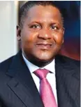  ??  ?? Aliko Dangote