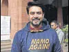  ?? ARVIND YADAV/HT ?? BJP MP Anurag Thakur wore ‘NAMO AGAIN!’ hoodie to LS on Tuesday.