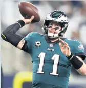  ??  ?? PHILLY STAKE: Carson Wentz wants in today