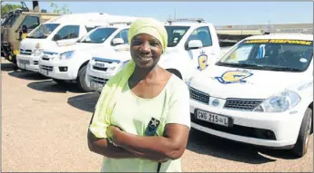  ??  ?? BUSINESS SAVVY: Mumsy Swanepoel, the owner of Mulanga group of companies that supplies security services to Eskom, says Eskom helped her grow her business