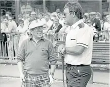  ??  ?? Ronnie and Allan Corbett at the Pro-am, Gleneagles, 1988.