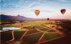  ??  ?? What’s an epic way to see the sunrise? A hot-air balloon ride above the Hunter Valley, of course.